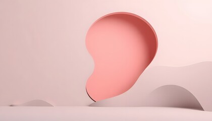 Abstract Pink and White 3D Render Background