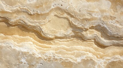 Fototapeta premium Beige And Cream Marble Texture With Wavy Lines And Subtle Glitter