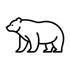 bear in forest icon, bear in forest flat illustration - simple vector illustration of bear in forest , perfect for icons and logos