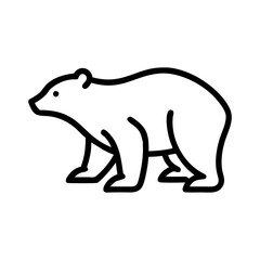 bear in forest icon, bear in forest flat illustration - simple vector illustration of bear in forest , perfect for icons and logos