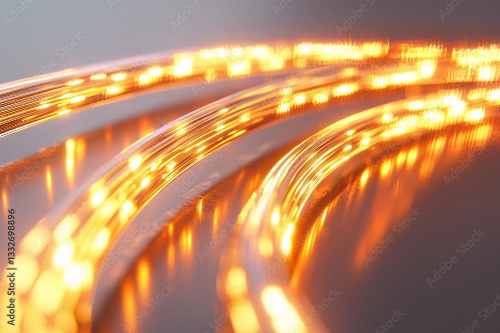 Aufkleber the flexibility of cable technology. illuminated wires glow warmly, creating a visually striking abs