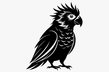 Fototapeta premium lorikeet bird line art silhouette vector illustration