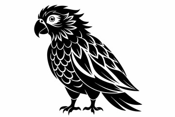 Fototapeta premium lorikeet bird line art silhouette vector illustration