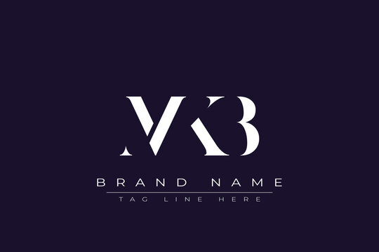 MKB abstract letter logo design. This logo is designed by three abstract letters.