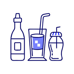 beverages icon, beverages flat illustration - simple vector illustration of beverages , perfect for icons and logos