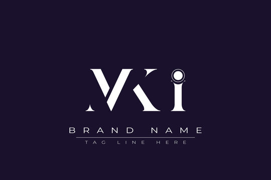 MKI abstract letter logo design. This logo is designed by three abstract letters.
