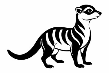 meerkat line art silhouette vector illustration