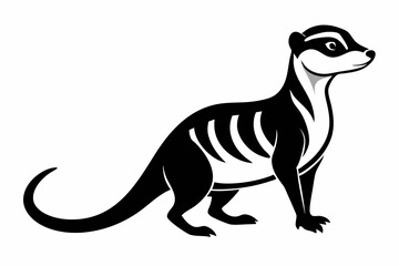 meerkat line art silhouette vector illustration