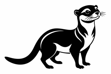 meerkat line art silhouette vector illustration