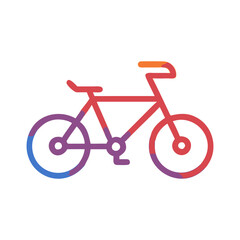 Obraz premium bicycle icon, bicycle flat illustration - simple vector illustration of bicycle , perfect for icons and logos