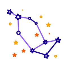 big dipper constellation icon, big dipper constellation flat illustration - simple vector illustration of big dipper constellation , perfect for icons and logos