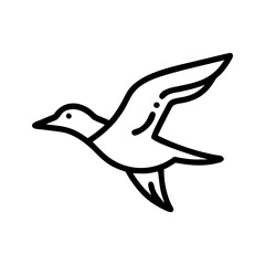 bird flying icon, bird flying flat illustration - simple vector illustration of bird flying , perfect for icons and logos