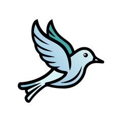 bird flying icon, bird flying flat illustration - simple vector illustration of bird flying , perfect for icons and logos
