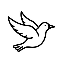 bird flying icon, bird flying flat illustration - simple vector illustration of bird flying , perfect for icons and logos