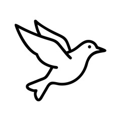 bird flying icon, bird flying flat illustration - simple vector illustration of bird flying , perfect for icons and logos