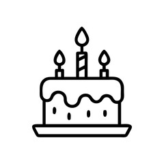 birthday cake with candles icon, birthday cake with candles flat illustration - simple vector illustration of birthday cake with candles , perfect for icons and logos
