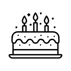 birthday cake with candles icon, birthday cake with candles flat illustration - simple vector illustration of birthday cake with candles , perfect for icons and logos