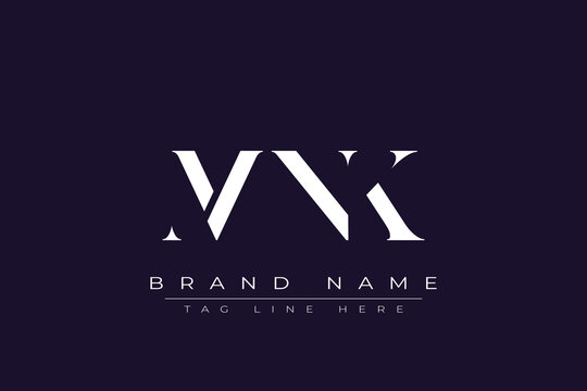 MNK abstract letter logo design. This logo is designed by three abstract letters.