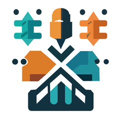 Modern business and finance icons, featuring charts, people, and money elements. Ideal for corporate branding, marketing, and presentations.