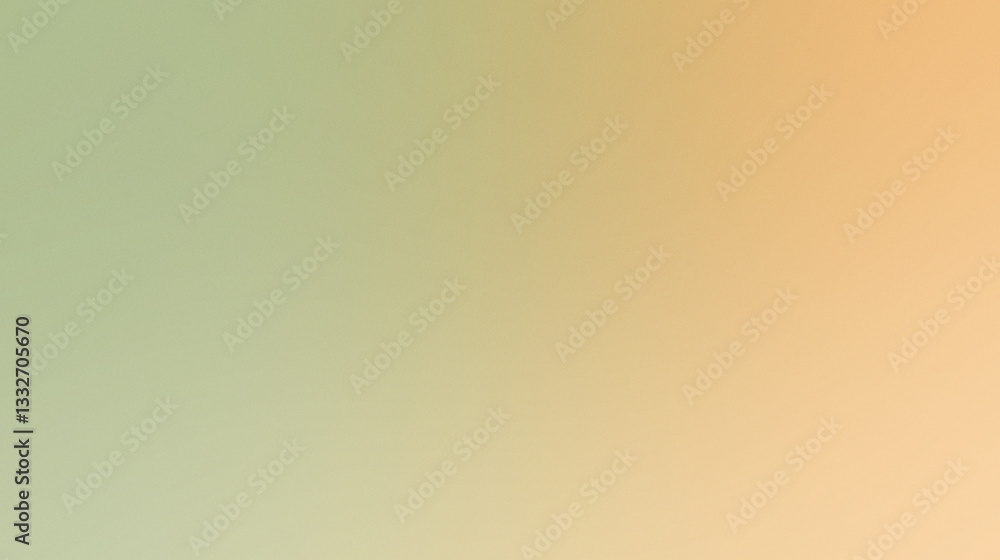 Poster gradient background in soft green and orange tones, smooth color transition, modern design, perfect 