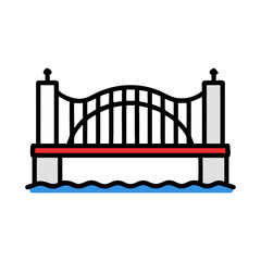 bridge icon, bridge flat illustration - simple vector illustration of bridge , perfect for icons and logos