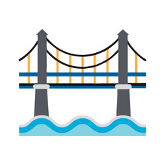 bridge icon, bridge flat illustration - simple vector illustration of bridge , perfect for icons and logos