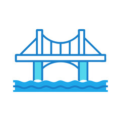 bridge icon, bridge flat illustration - simple vector illustration of bridge , perfect for icons and logos