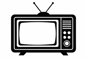 television line art silhouette vector illustration