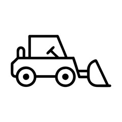 bulldozer icon, bulldozer flat illustration - simple vector illustration of bulldozer , perfect for icons and logos