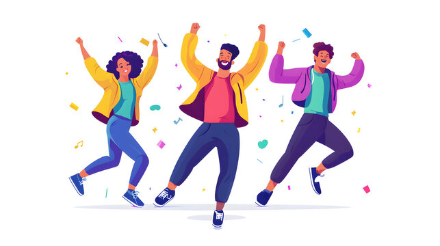 Professional Choreographer Concept Illustration in Cartoon Vector Style