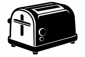 toaster line art silhouette vector illustration