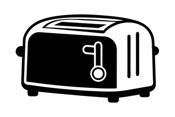 toaster line art silhouette vector illustration