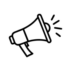 bullhorn for announcements icon, bullhorn for announcements flat illustration - simple vector illustration of bullhorn for announcements , perfect for icons and logos