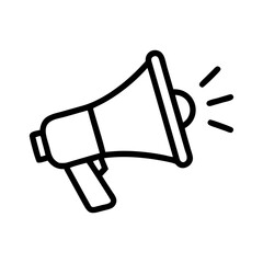 bullhorn for announcements icon, bullhorn for announcements flat illustration - simple vector illustration of bullhorn for announcements , perfect for icons and logos