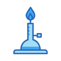 bunsen burner icon, bunsen burner flat illustration - simple vector illustration of bunsen burner , perfect for icons and logos