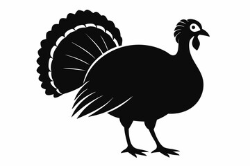 turkey line art silhouette vector illustration