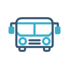 bus icon, bus flat illustration - simple vector illustration of bus , perfect for icons and logos