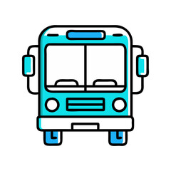 bus icon, bus flat illustration - simple vector illustration of bus , perfect for icons and logos