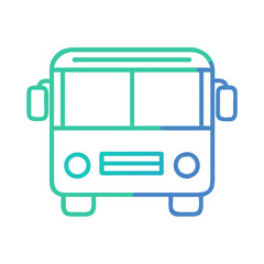 bus icon, bus flat illustration - simple vector illustration of bus , perfect for icons and logos