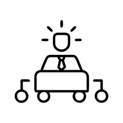 business car icon, business car flat illustration - simple vector illustration of business car , perfect for icons and logos