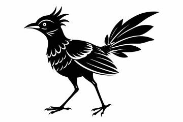 weaverbird line art silhouette vector illustration