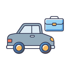 business car icon, business car flat illustration - simple vector illustration of business car , perfect for icons and logos