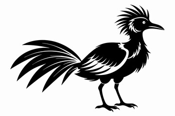 weaverbird line art silhouette vector illustration
