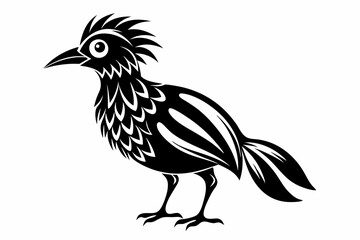weaverbird line art silhouette vector illustration