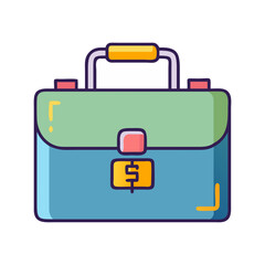 business suitcase icon, business suitcase flat illustration - simple vector illustration of business suitcase , perfect for icons and logos