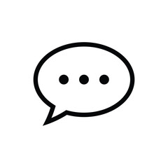 Message icon. Chat, conversation, SMS, comment, text bubble, bubble chat vector illustration.