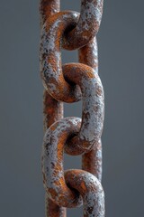 Fototapeta premium Rusted Metal Chain Close Up