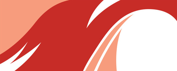 abstract red white background with geometric curves