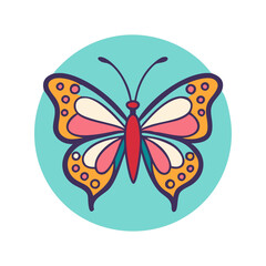 butterfly icon, butterfly flat illustration - simple vector illustration of butterfly , perfect for icons and logos