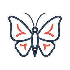 butterfly icon, butterfly flat illustration - simple vector illustration of butterfly , perfect for icons and logos